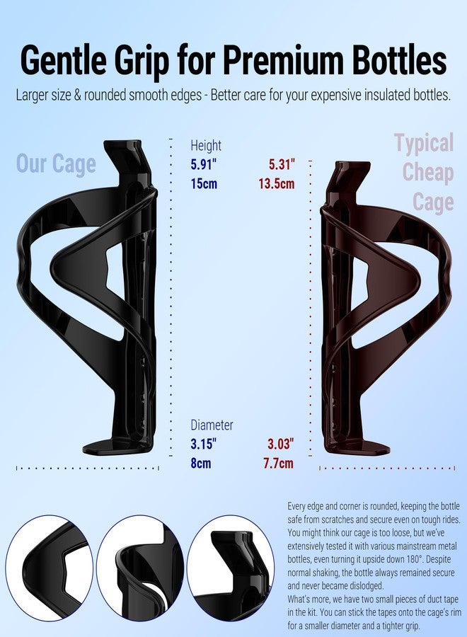 MYFOREST Substantial Weighted Bike Water Bottle Holder Kit, Optimized Size for High-End Metal Bottles Like CamelBak, Universal Fit Too, 3 Adjustable Mounting Positions, with Tools (Solid Black) - Image 5