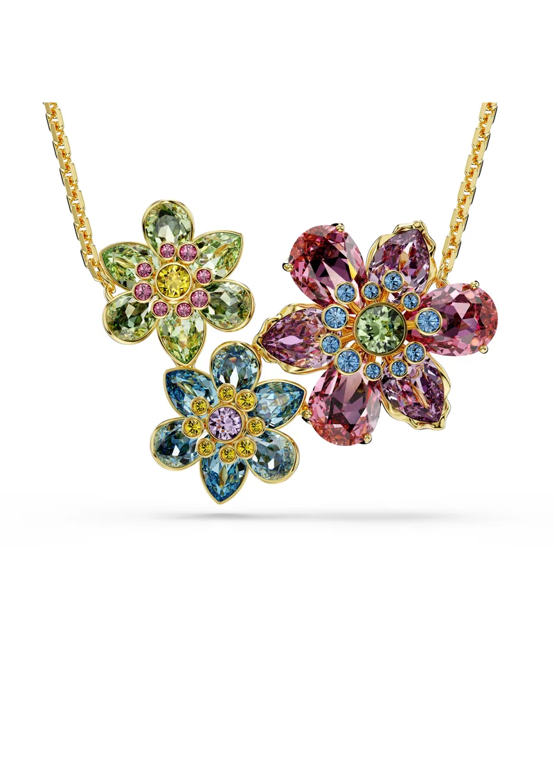 SWAROVSKI Idyllia:Pend Three Floral Deatiled Long Necklace