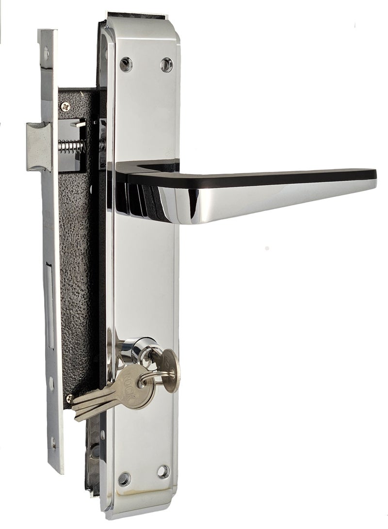 ROBUSTLINE Robustline Zinc Lever Door Handle | Premium Quality | Black/CP- BY0271