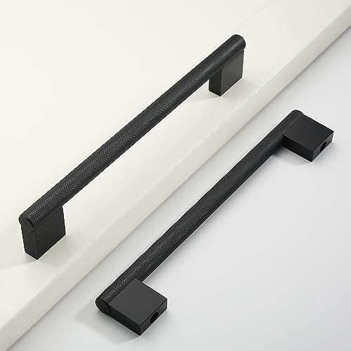 Coinkoly 10 Pack 10254mm Matte Black Cabinet Handles Knurled Cabinet Pulls Handles for Cabinets and Drawers Cupboard Hardware CK0021 - Image 1