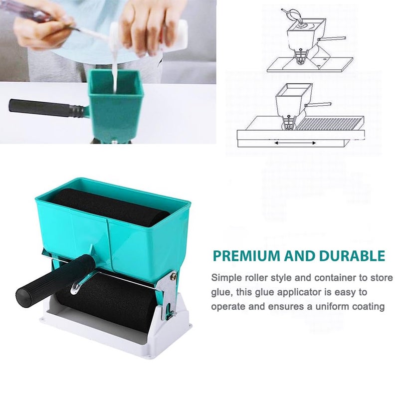 Serplex 6 Inch Glue Applicator Roller 320ml Portable Manual Liquid Glue Saving Applicator Roller Portable Woodworking Glue Roller for Carpenter Woodworking Professional Glue Application Tool - Image 3