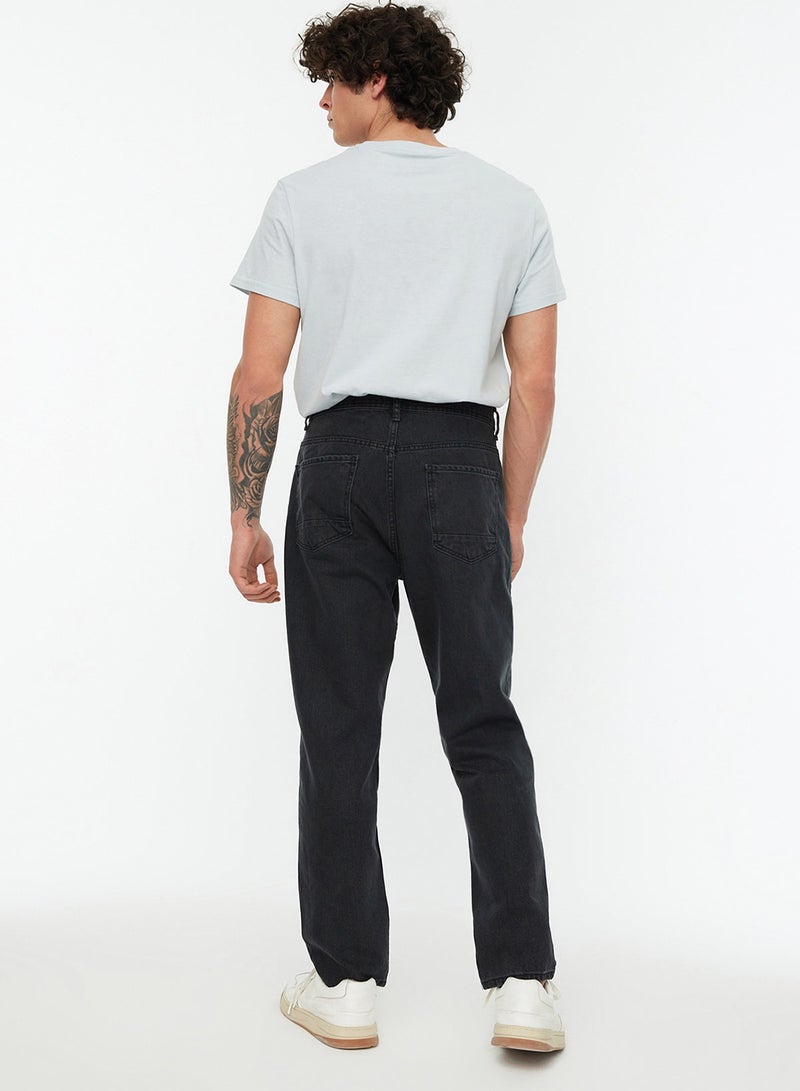trendyol Black Relax Fit Boyfriend Jeans Denim Pants Tmnaw21Je0286 - Image 5