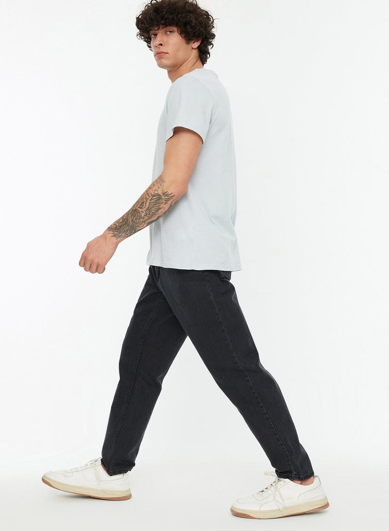 trendyol Black Relax Fit Boyfriend Jeans Denim Pants Tmnaw21Je0286 - Image 4