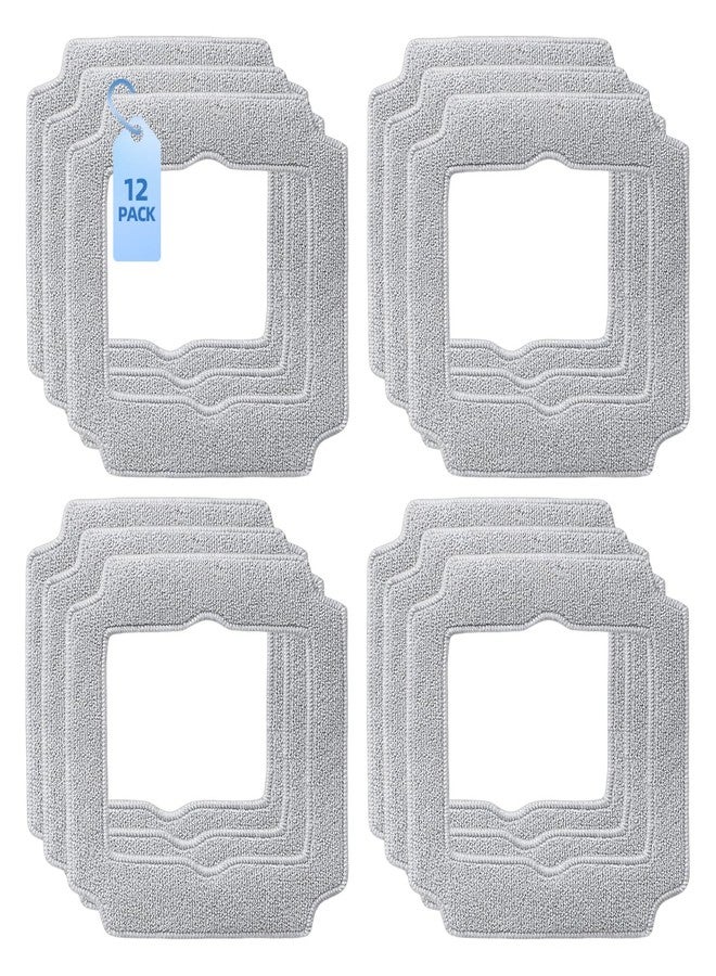KTNAid 12 Pack Replacement Mop Pads for ECOVACS WINBOT MINI2 Window Cleaning Robot, Washable & Reusable Microfiber Mop Cloth Refill, Winbot Accessories Cleaning Rag - Image 1