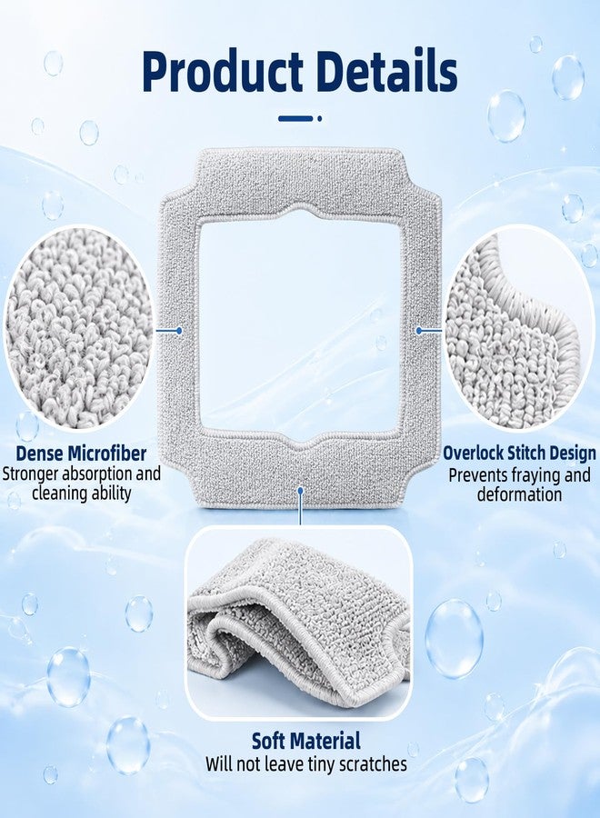 KTNAid 12 Pack Replacement Mop Pads for ECOVACS WINBOT MINI2 Window Cleaning Robot, Washable & Reusable Microfiber Mop Cloth Refill, Winbot Accessories Cleaning Rag - Image 3