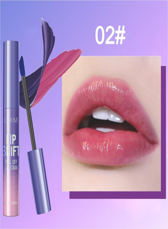 Skynest 3Pcs Peel Off Lip Liner Lipstick Makeup, Pink Peel Off Lipgloss for Women Magic Lipstick 24 Hours Original Lip Liner Makeup Stain - Image 4