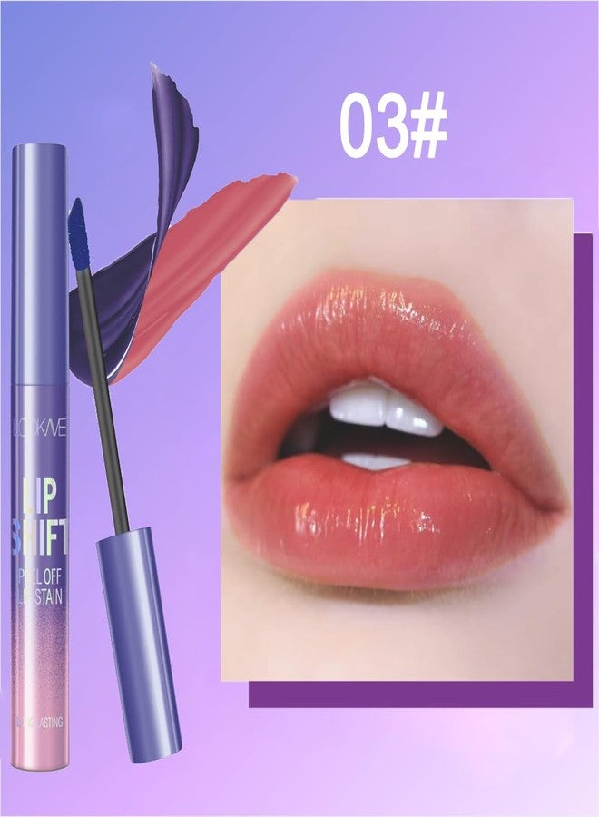 Skynest 3Pcs Peel Off Lip Liner Lipstick Makeup, Pink Peel Off Lipgloss for Women Magic Lipstick 24 Hours Original Lip Liner Makeup Stain - Image 5
