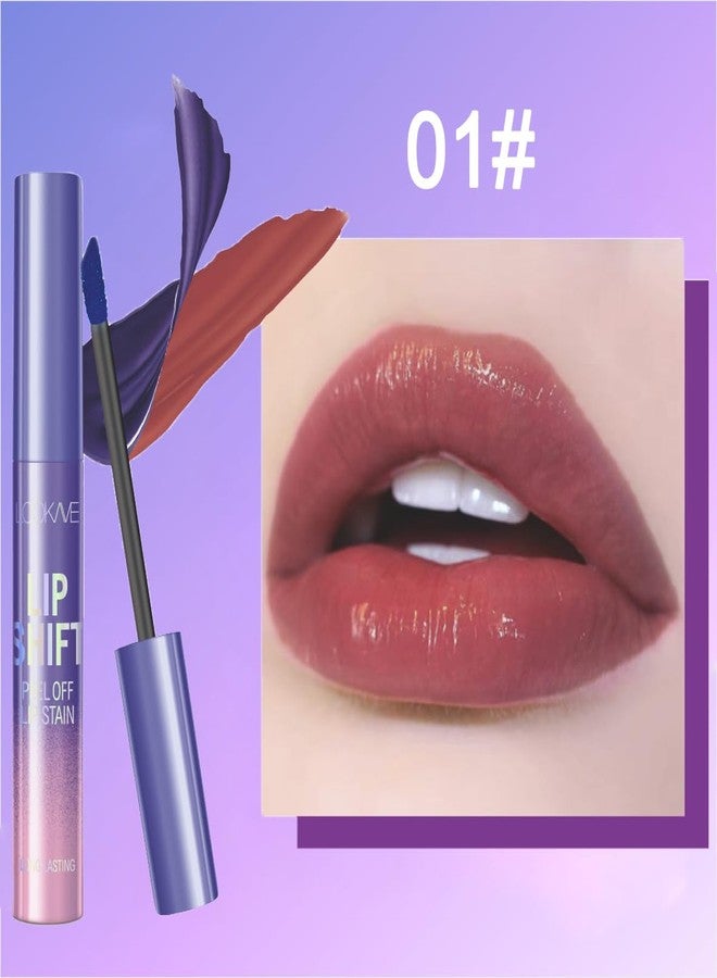Skynest 3Pcs Peel Off Lip Liner Lipstick Makeup, Pink Peel Off Lipgloss for Women Magic Lipstick 24 Hours Original Lip Liner Makeup Stain - Image 3