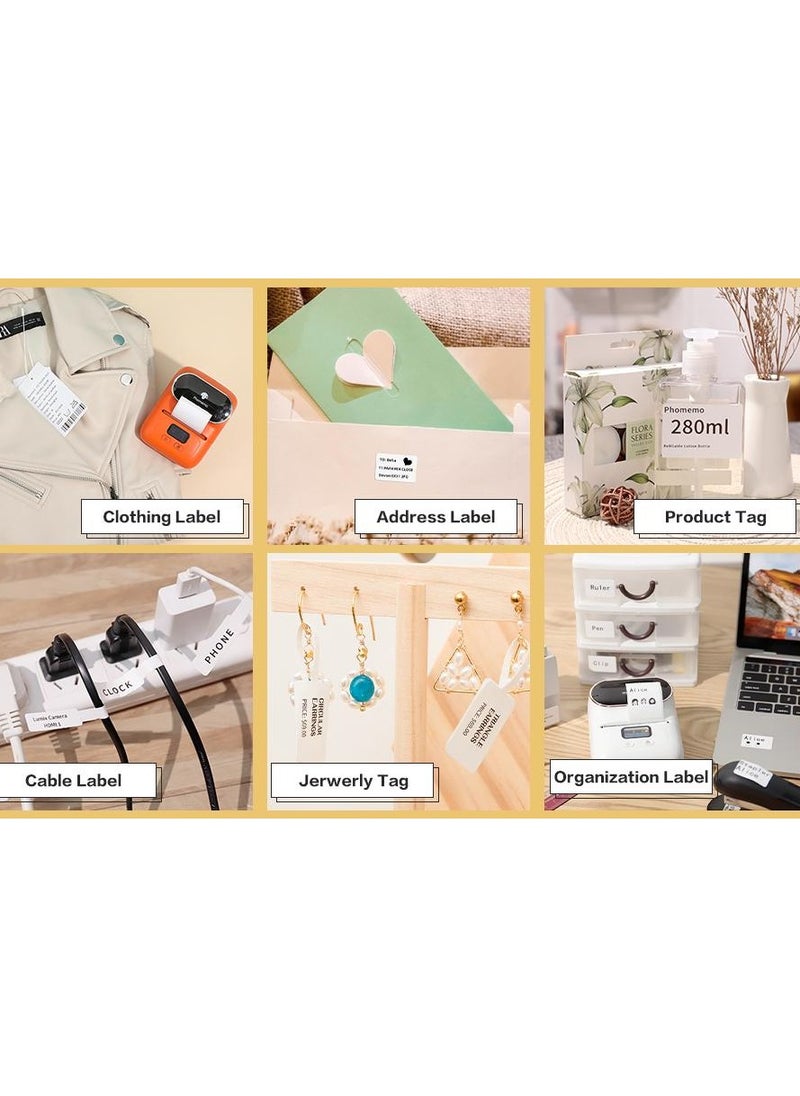 phomemo - Phomemo M110 Portable Thermal Label Printer Bluetooth Connection Apply For Labeling Shipping Office Cable Retail Barcode And More - Image 1