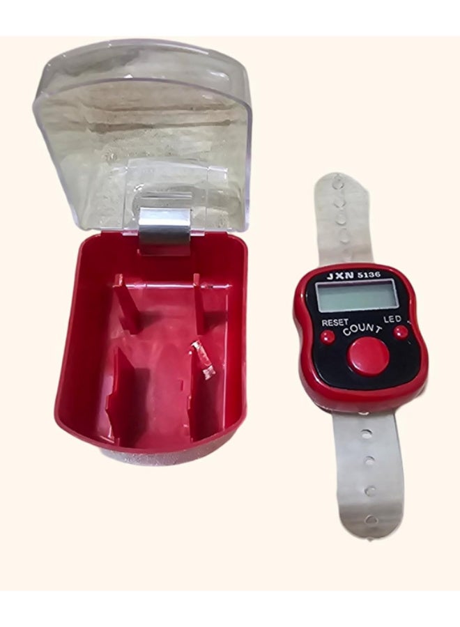 Digital rosary with lighted screen, attached like a ring, in a gift box, 12 pieces, for gift distribution and occasions - Image 1