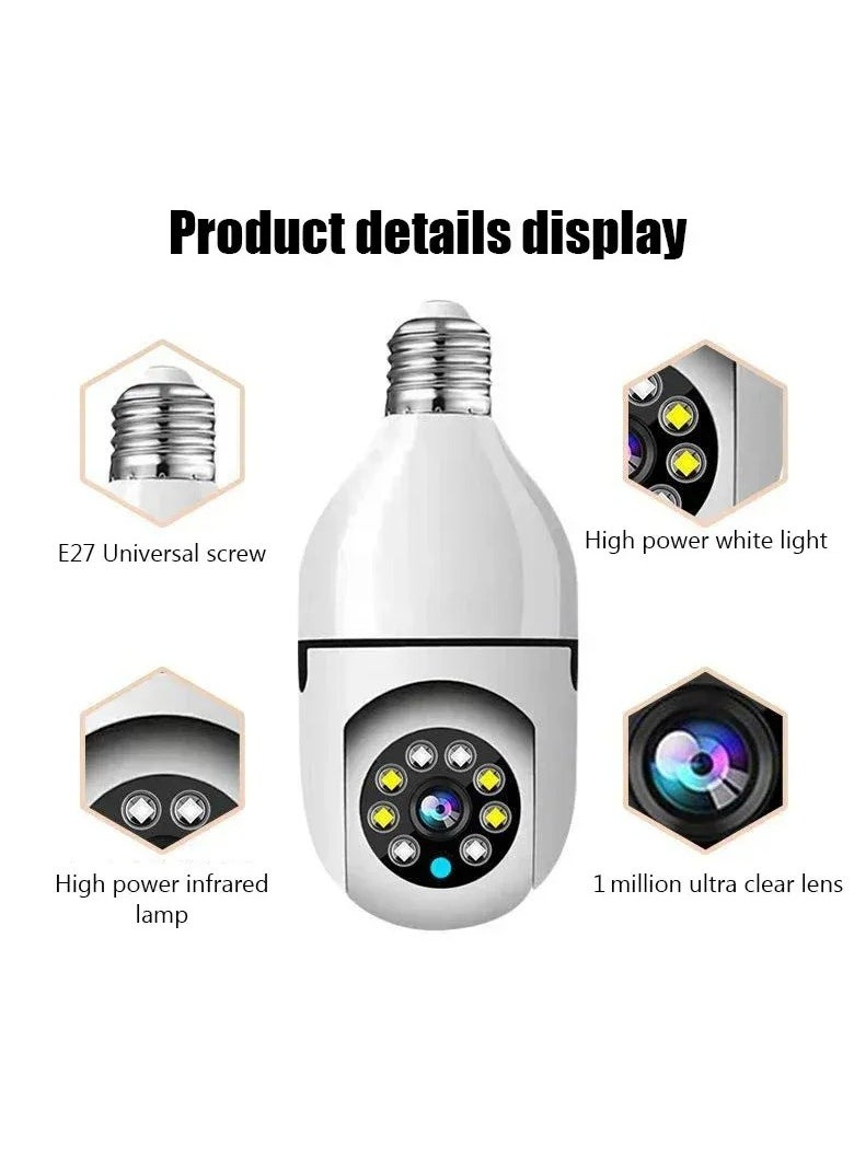 Generic - Wireless Tovnet Wifi Pan Tilt Light Bulb Security Camera360 Degrees 3.0MP Cam Home Surveillance CCTV Panoramic IP Camera with Night Vision Smart Motion Detection - Image 1