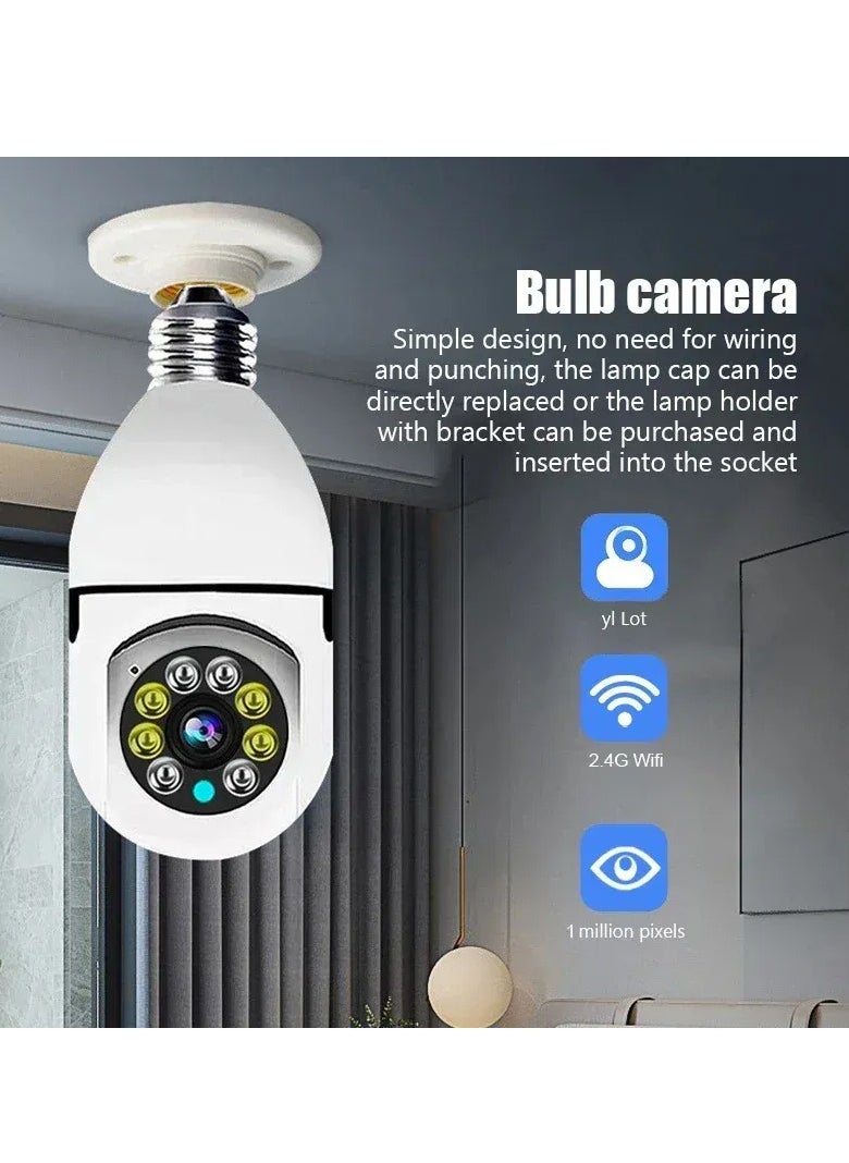 Generic - Wireless Tovnet Wifi Pan Tilt Light Bulb Security Camera360 Degrees 3.0MP Cam Home Surveillance CCTV Panoramic IP Camera with Night Vision Smart Motion Detection - Image 1