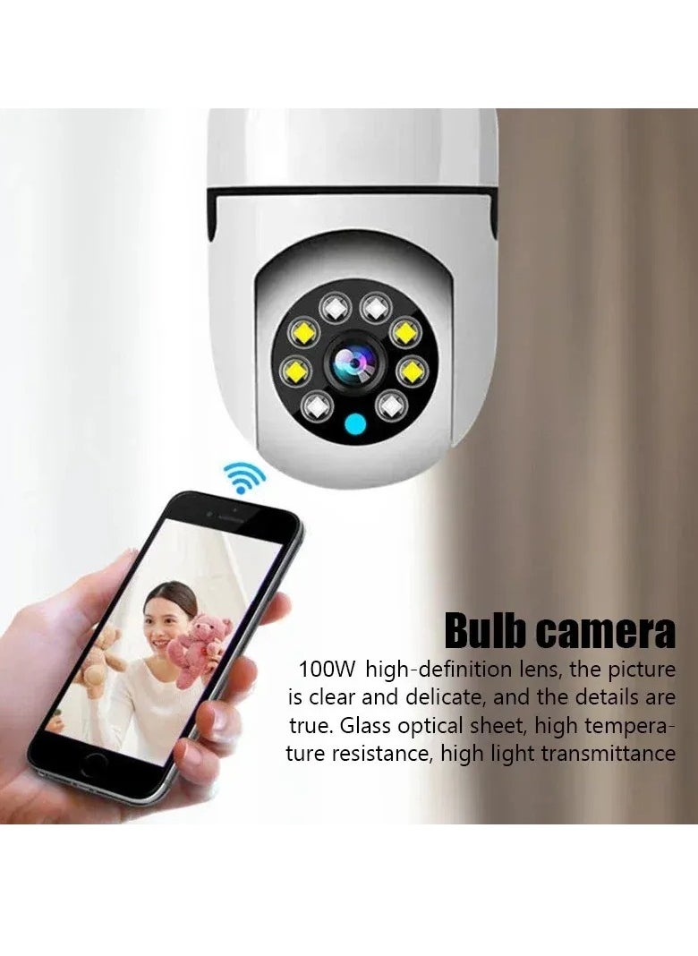 Generic - Wireless Tovnet Wifi Pan Tilt Light Bulb Security Camera360 Degrees 3.0MP Cam Home Surveillance CCTV Panoramic IP Camera with Night Vision Smart Motion Detection - Image 1