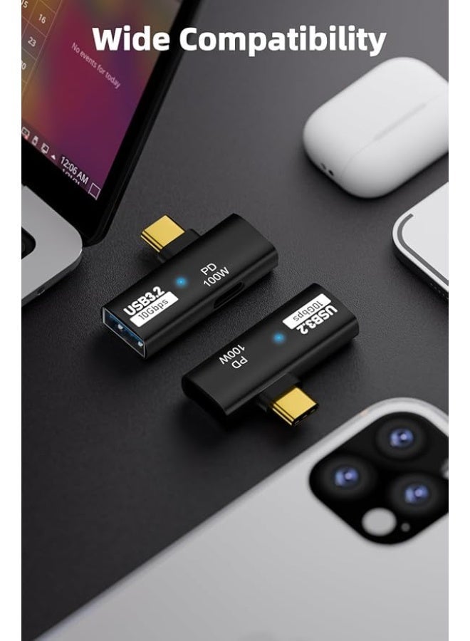 Mazko USB Type-C OTG Adapter USB-C Male to USB-A 3.2 Female with 100W PD Input | USB-C to USB-A 3.2 Converter 10Gbps | Plug & Play OTG Adapter for Android, MacBook, iPad Pro, Laptops & External USB Devices (Black) - Image 3