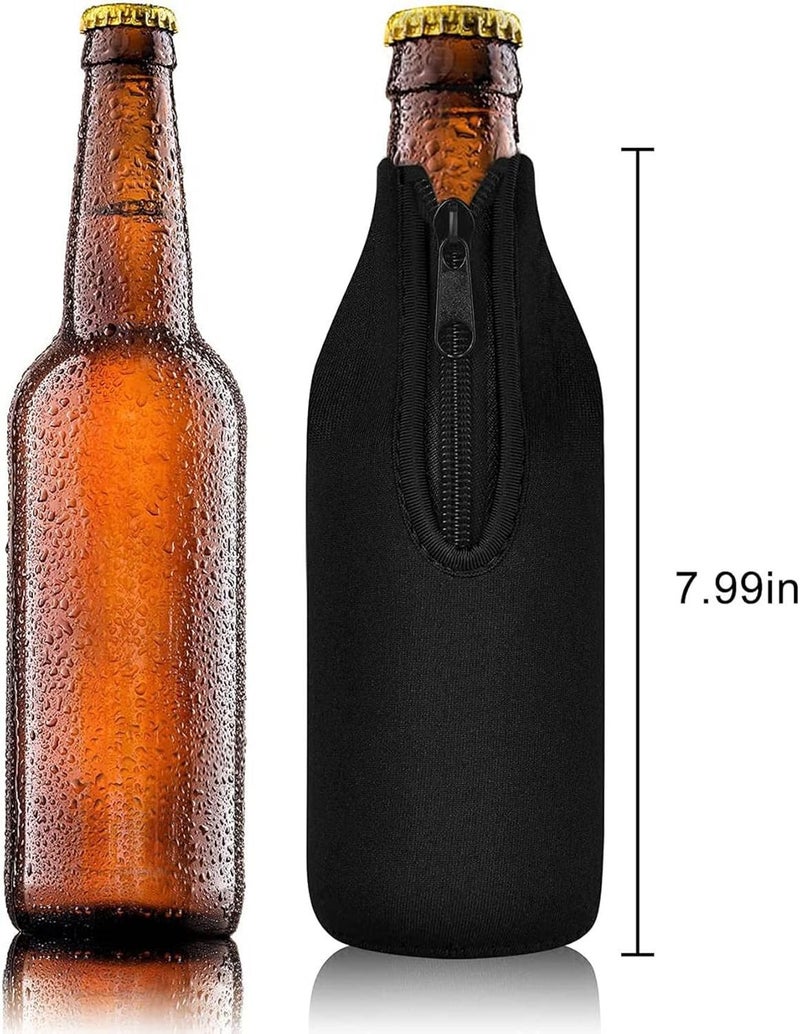 8-piece beverage insulation sleeve, bottle sleeve with handle and zipper, multi-color neoprene can cooler sleeve - Image 5