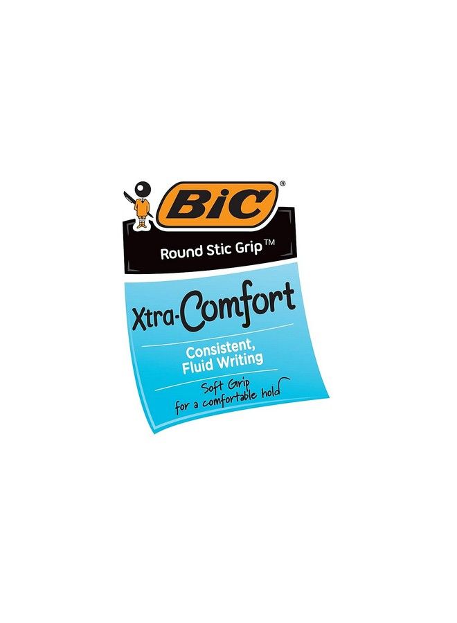 Bic America Gsmg11Rd Round Stic Grip Xtra Comfort Ballpoint Pen Red Ink Medium Dozen (Pack Of 12 Pens) - Image 4