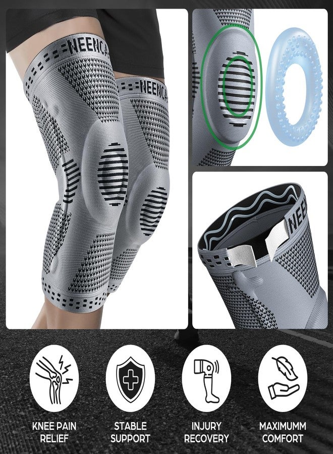 NEENCA Professional Knee Brace, Compression Knee Support with Patella Gel Pad & Side Stabilizers, Medical Knee Sleeve for Pain Relief, ACL,PCL, Meniscus, Injury Recovery, Arthritis, Sports, Workout... - Image 3