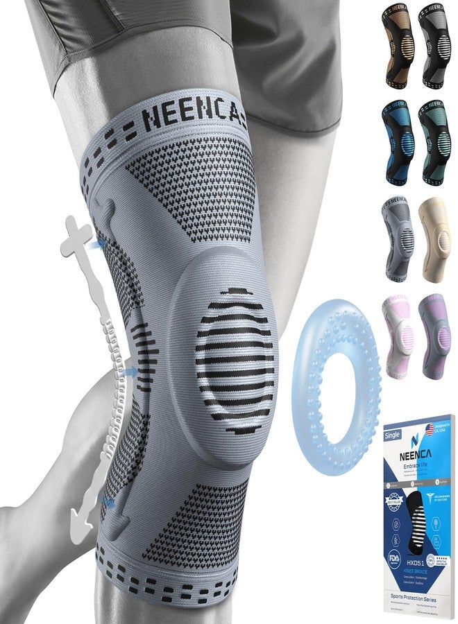 NEENCA Professional Knee Brace, Compression Knee Support with Patella Gel Pad & Side Stabilizers, Medical Knee Sleeve for Pain Relief, ACL,PCL, Meniscus, Injury Recovery, Arthritis, Sports, Workout... - Image 1