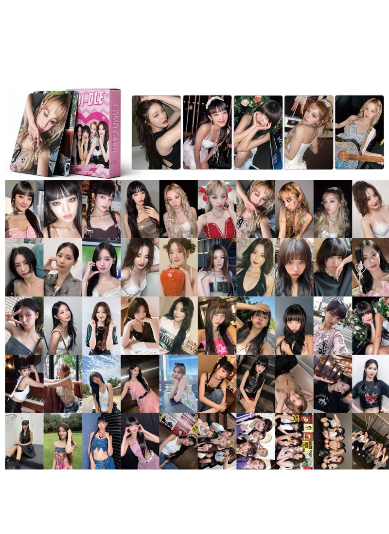 EHOME - 55Pcs Gidle Photo Card Minnie Song Yuqi Miyeon Shuhua Soyeon Lomo Card - Image 1