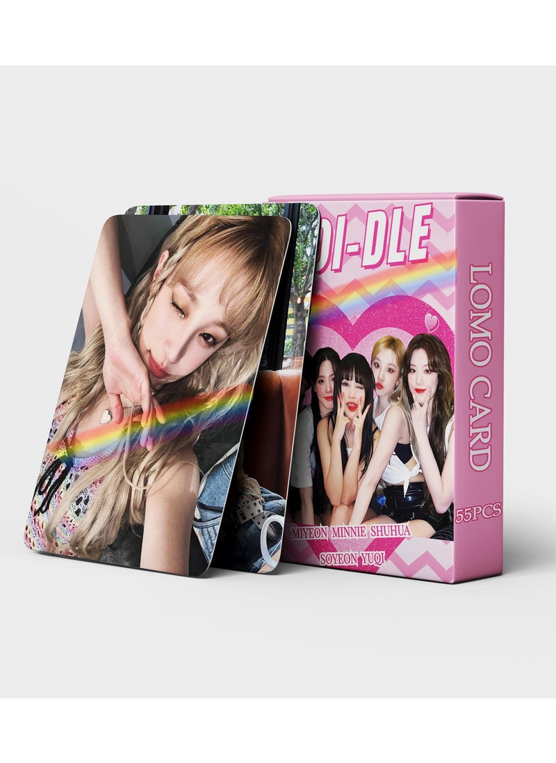 EHOME - 55Pcs Gidle Photo Card Minnie Song Yuqi Miyeon Shuhua Soyeon Lomo Card - Image 1