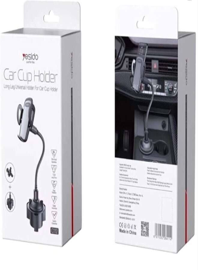 Yesido Wtech Yesido C112 Car Cup Holder Long Leg 360 ° Rotation Flexible Arm Gooseneck Car Universal Mobile Holder+Air vent Mount Holder - Image 3