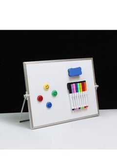 Cool Baby COOLBABY Dry Erase Small Whiteboard 40 * 30CM 8Markers 4 Magnets Eraser Portable Double Sided Magnetic Desktop Whiteboard Easy To Carry Easel Whiteboard for Office School Home, Kitchen  - Image 1