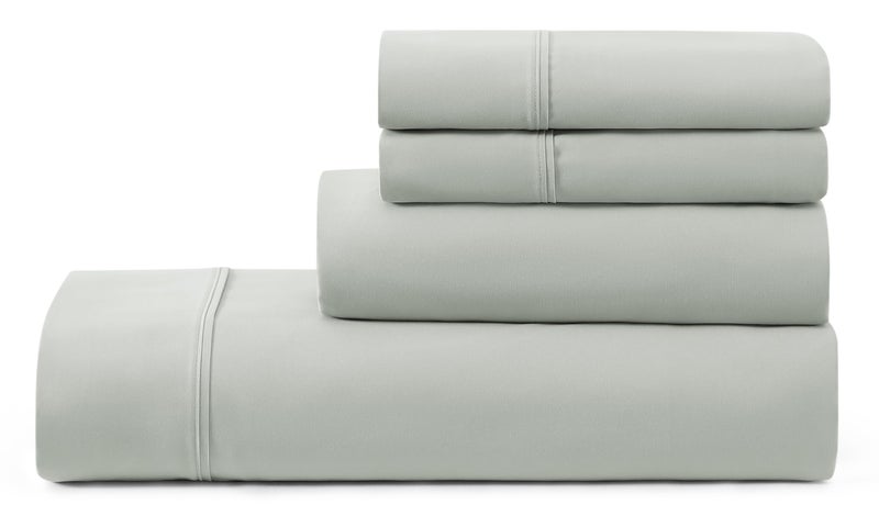 UGG King Sheet Set 4-Piece Luxury Cooling Sheets Deep Pockets Premium Bedding with 2 Pillow Shams Hypoallergenic Machine Washable Soft Lightweight Bed Set for Bedroom, King, Mineral Green (Hedi) - Image 1