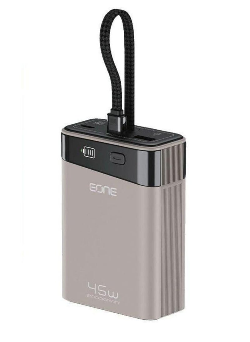 EONE Model E12030100 Portable Charger with 45W Output, 20000mAh Capacity, and Advanced Safety Features for Travel and Business - Image 1