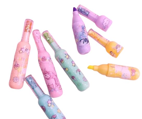 Bhavya Optic® Uni-Corn Theme Highlighter Markers,Colorful Markers,Multicolor - Image 4