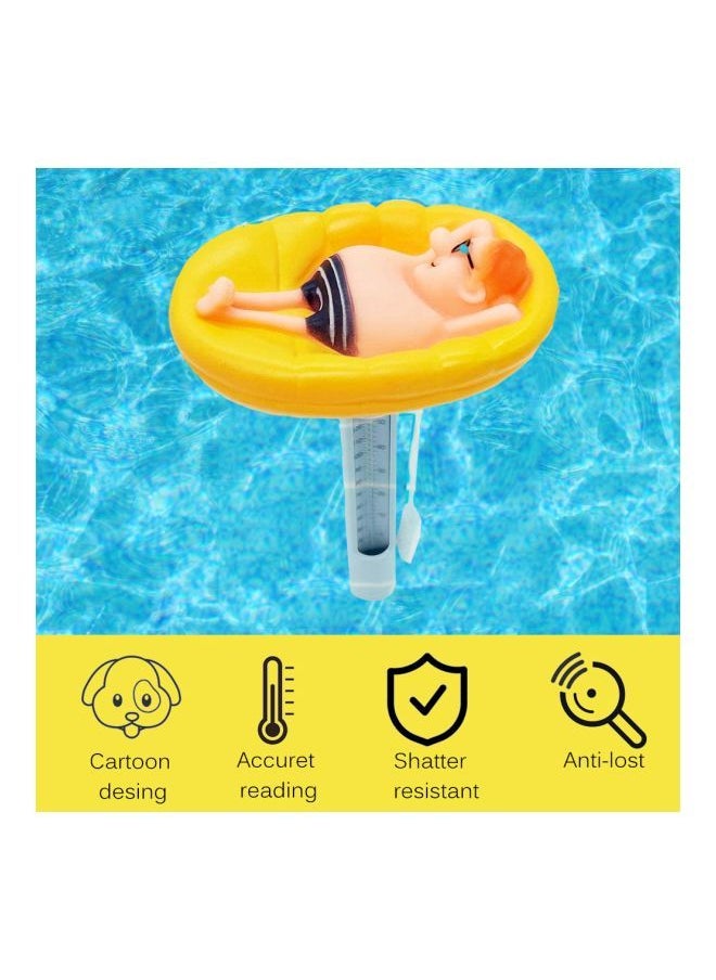 NIBEMINENT - Floating Pool Thermometer With String Yellow/White/Blue - Image 1