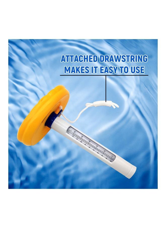 NIBEMINENT - Floating Pool Thermometer With String Yellow/White/Blue - Image 1