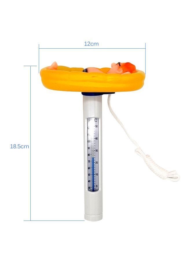 NIBEMINENT - Floating Pool Thermometer With String Yellow/White/Blue - Image 1