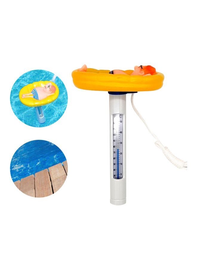 NIBEMINENT - Floating Pool Thermometer With String Yellow/White/Blue - Image 1