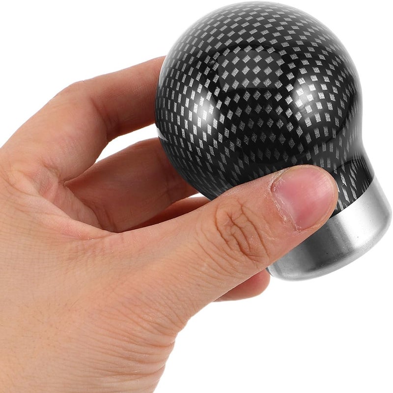 BESTonZON Carbon Fiber Shift Knob Ball with Adapter Manual Gear Shifting Handle Lightweight Sturdy Car Interior Replacement Part for Automotive Enthusiasts - Image 4