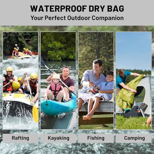 Cliduli Waterproof Dry Bag,Roll Top Tropical Summer Watercolor Hibiscus Small Waterproof Backpack 5L/10L/20L Floating Lightweight Bags for Kayaking, Boating, Swimming Camping with Waterproof Phone Case - Image 4