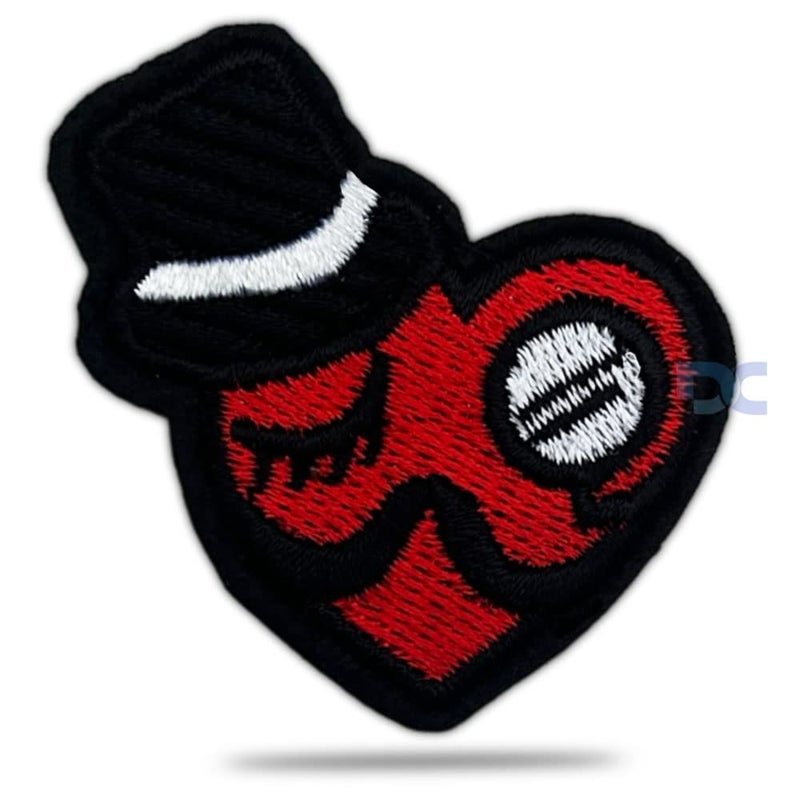 Daily Crafts Daily Crafts Embroidered Patch Black Base Hot Fix Glue Embroidery Cloth Paste Ironon Patch DIY Clothes Sticker Trim Embellishments Applique Cute 