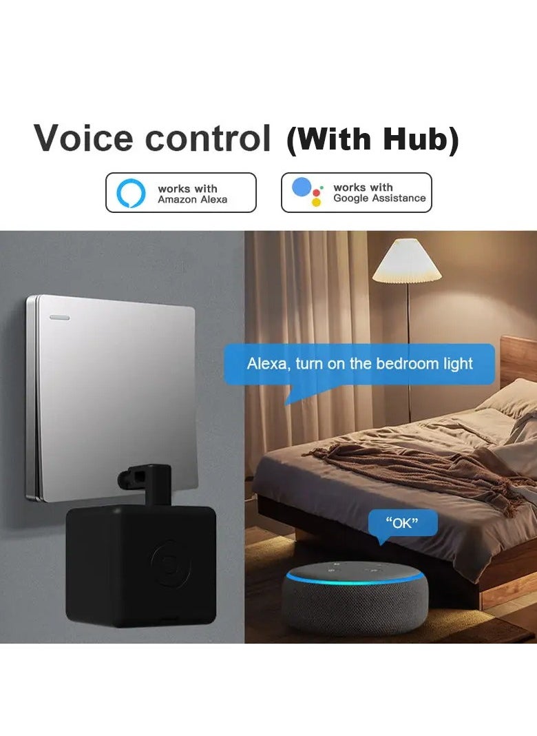 UanTii Smart Fingerbot Tuya Bluetooth Switch Button Pusher Bluetooth Smart Switch Works with Tuya Smart Life App，Black  - Image 5
