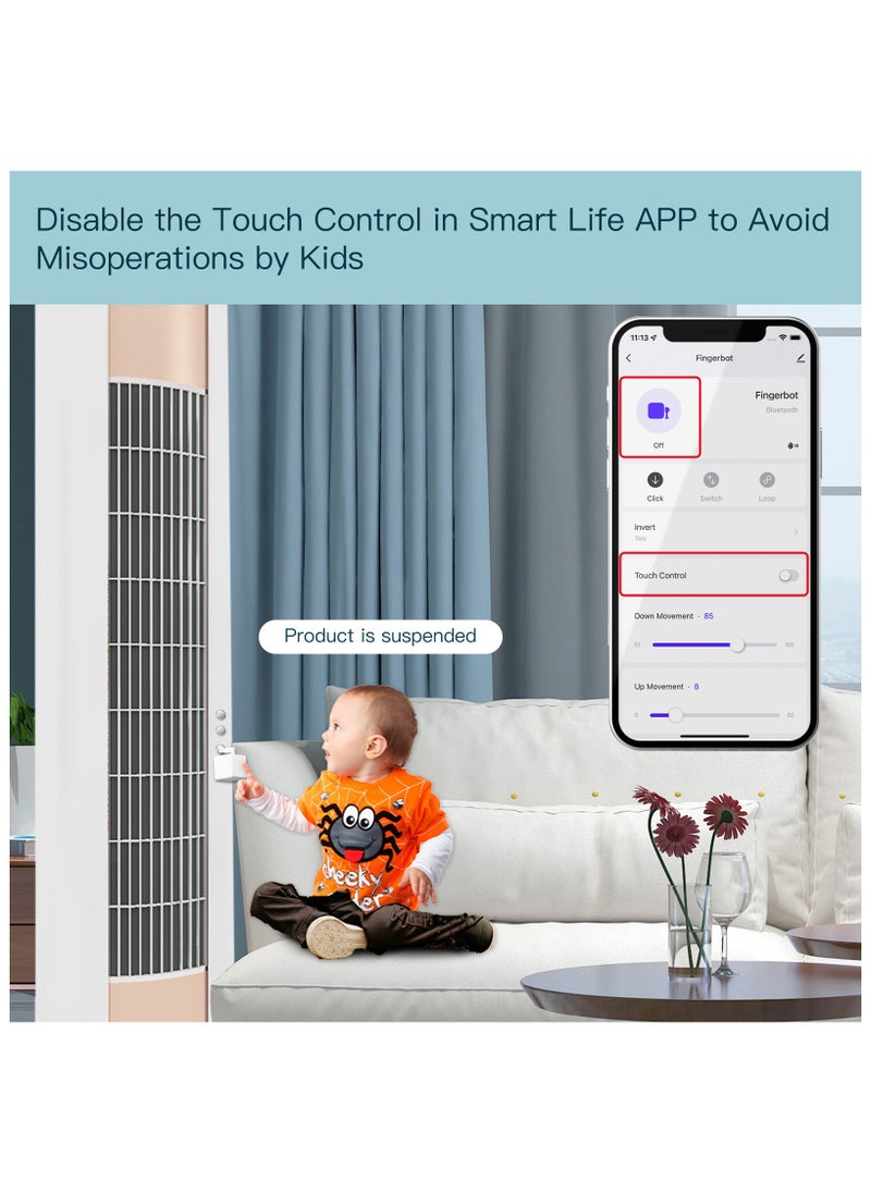 Smart Fingerbot Tuya Bluetooth Switch Button Pusher Bluetooth Smart Switch Works with Tuya Smart Life App，Black