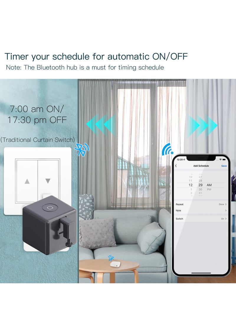 Smart Fingerbot Tuya Bluetooth Switch Button Pusher Bluetooth Smart Switch Works with Tuya Smart Life App，Black