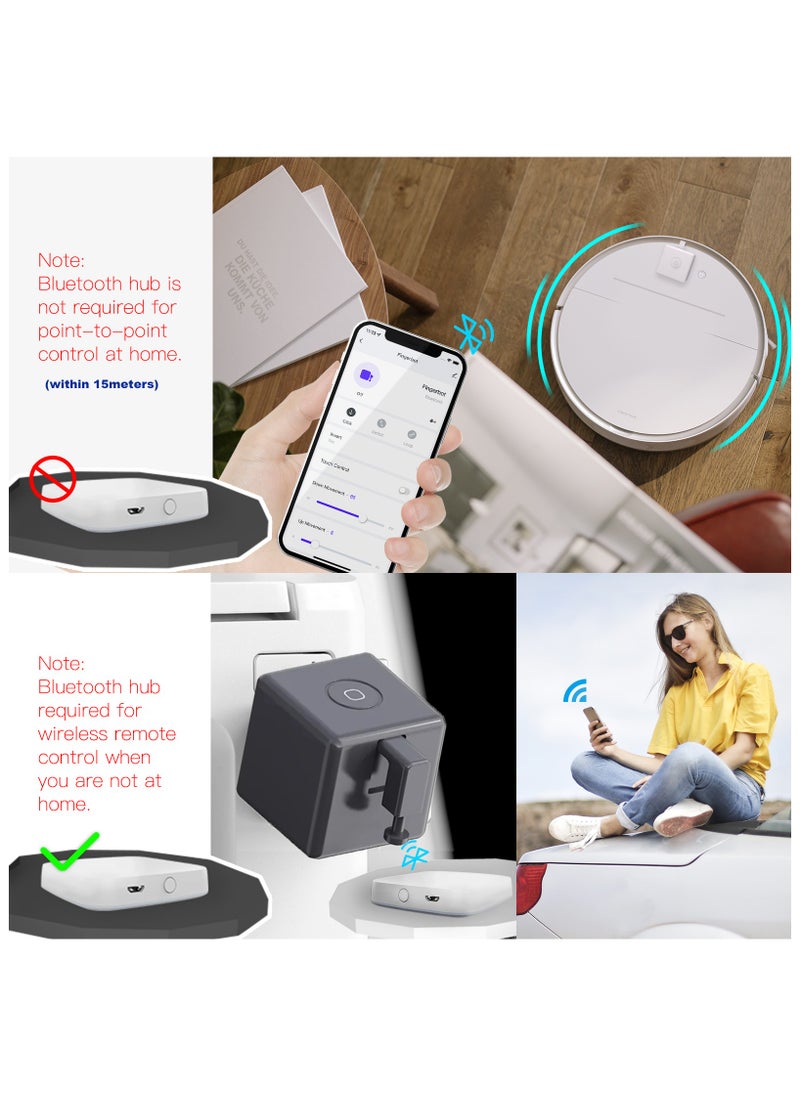 UanTii Smart Fingerbot Tuya Bluetooth Switch Button Pusher Bluetooth Smart Switch Works with Tuya Smart Life App，Black  - Image 2