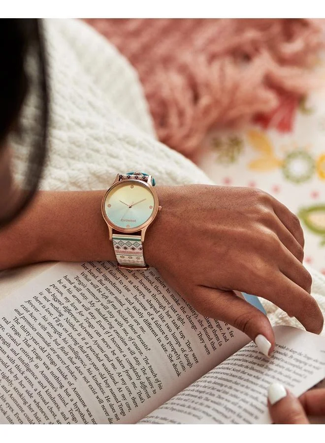 Ombre Aztec Watch-White