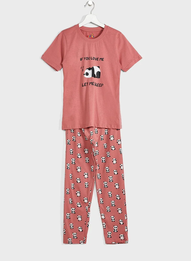 Pinata Panda Printed Pj Set
