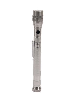 LUSTER 2pc Extendable led flashlight with hanging clip and strong magnetic base silver  - Image 3