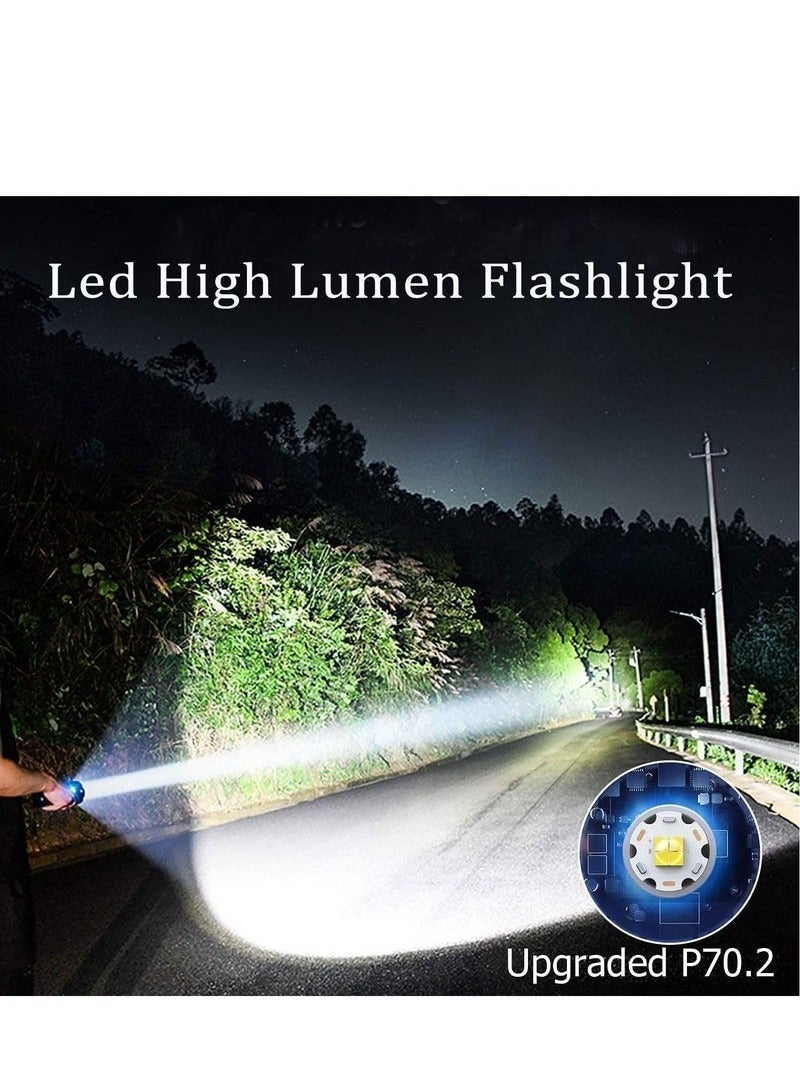 PROTON Super Bright Rechargeable LED Flashlights, 90000 Lumens XHP70.2 Tactical Flashlight, 10000mAh Parallel Battery, Zoomable&IPX5 Waterproof - Image 5