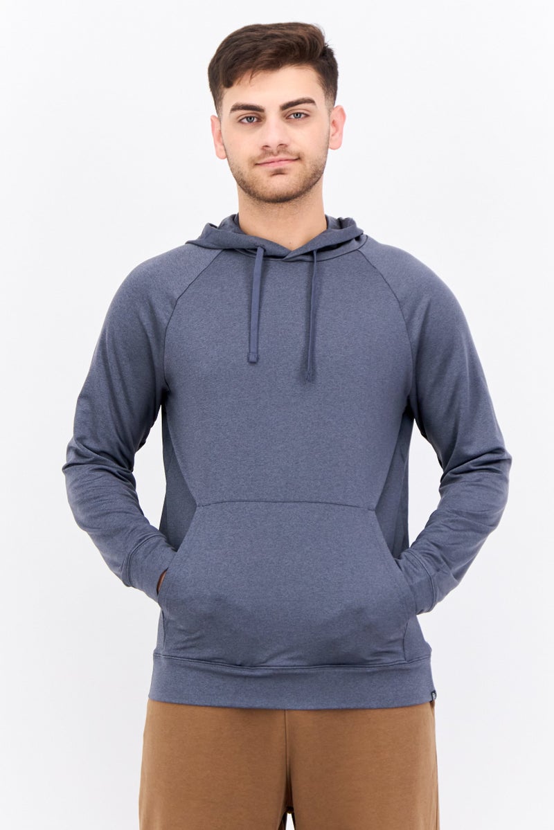 Gaiam Men Slim Fit Long Sleeve Training Hoodies, Dark Grey - Image 1