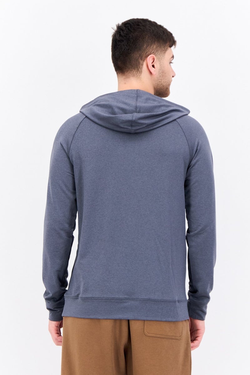 Gaiam Men Slim Fit Long Sleeve Training Hoodies, Dark Grey - Image 3