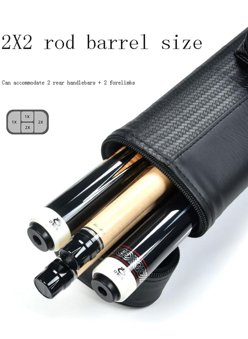 عصا سنوكر احترافية من ألياف الكربون - مفصل نصف، طرف 9 مم - عصا بلياردو من قطعتين مع حقيبة حمل - عصا بلياردو خفيفة الوزن ومتينة للعب الدقيق - Image 4