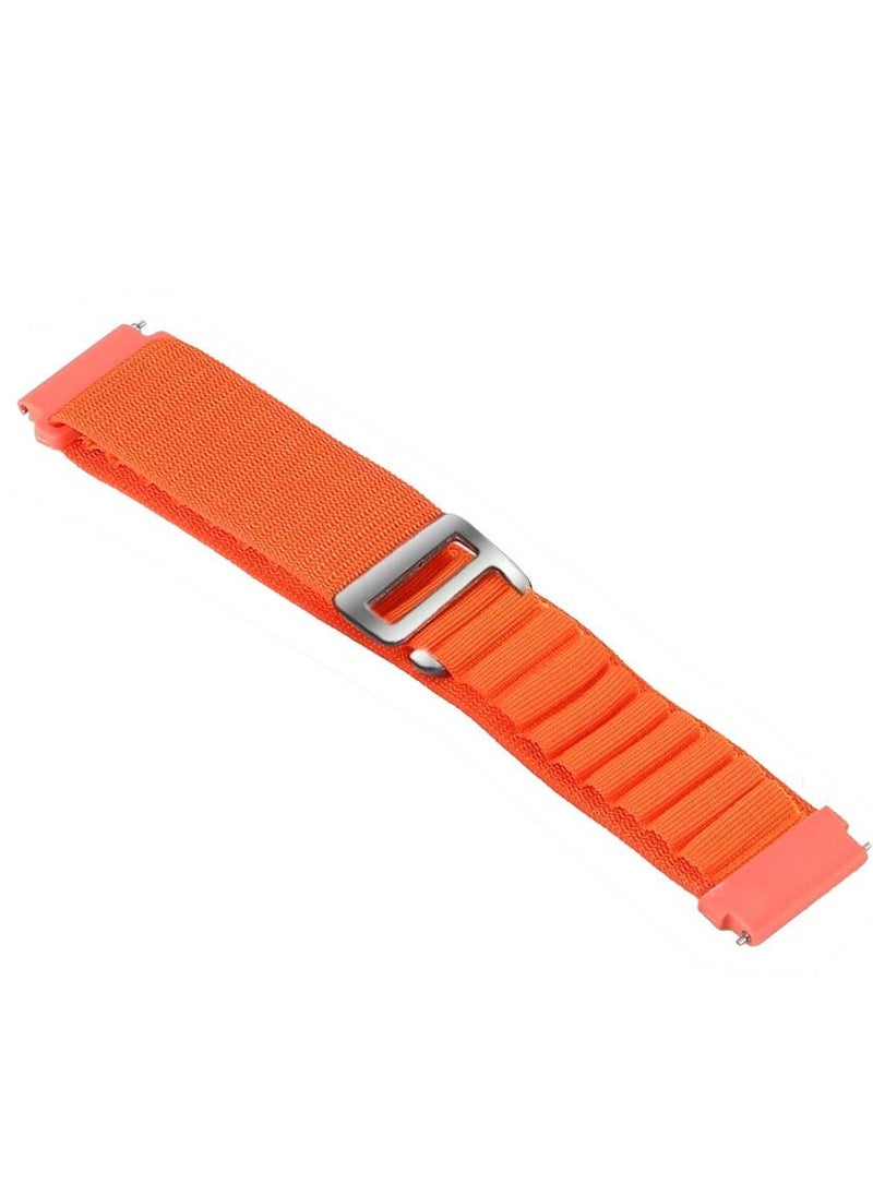 CATANES - Alpine Loop Band 20mm Nylon Woven Sport Watch Strap Compatible with Galaxy Watch5 Pro/Galaxy Watch5/Galaxy Watch4/Galaxy Watch4 Classic/Galaxy Watch3/ Galaxy Watch Active 2/Galaxy Watch Active Orange - Image 1