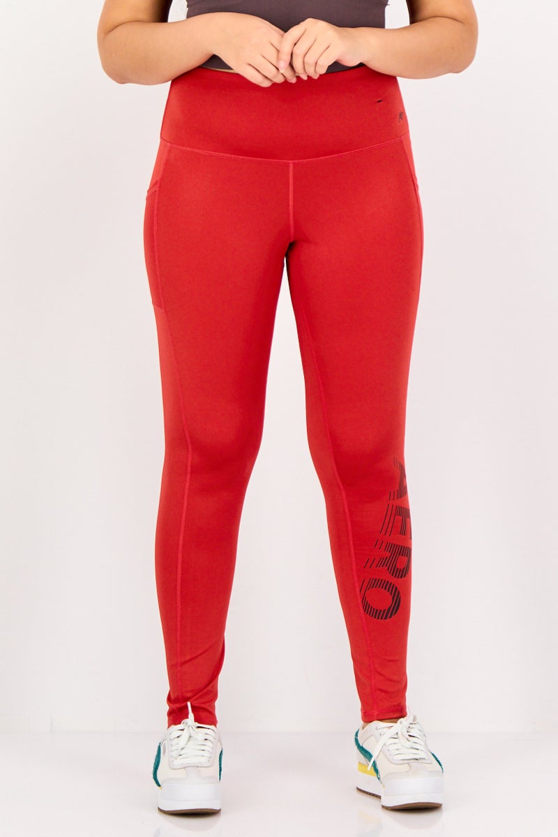 Aeropostale Women Sportswear Fit Training Leggings, Red - Image 1