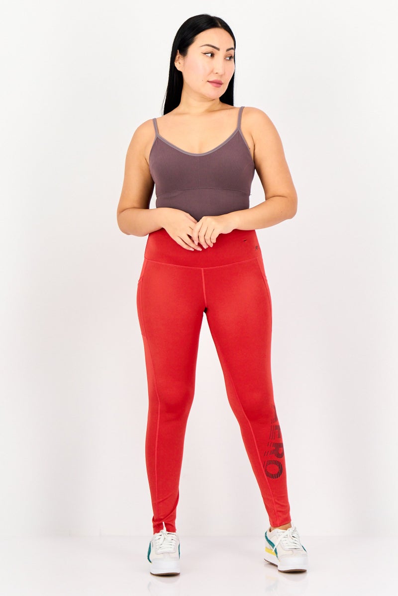 Aeropostale Women Sportswear Fit Training Leggings, Red - Image 4